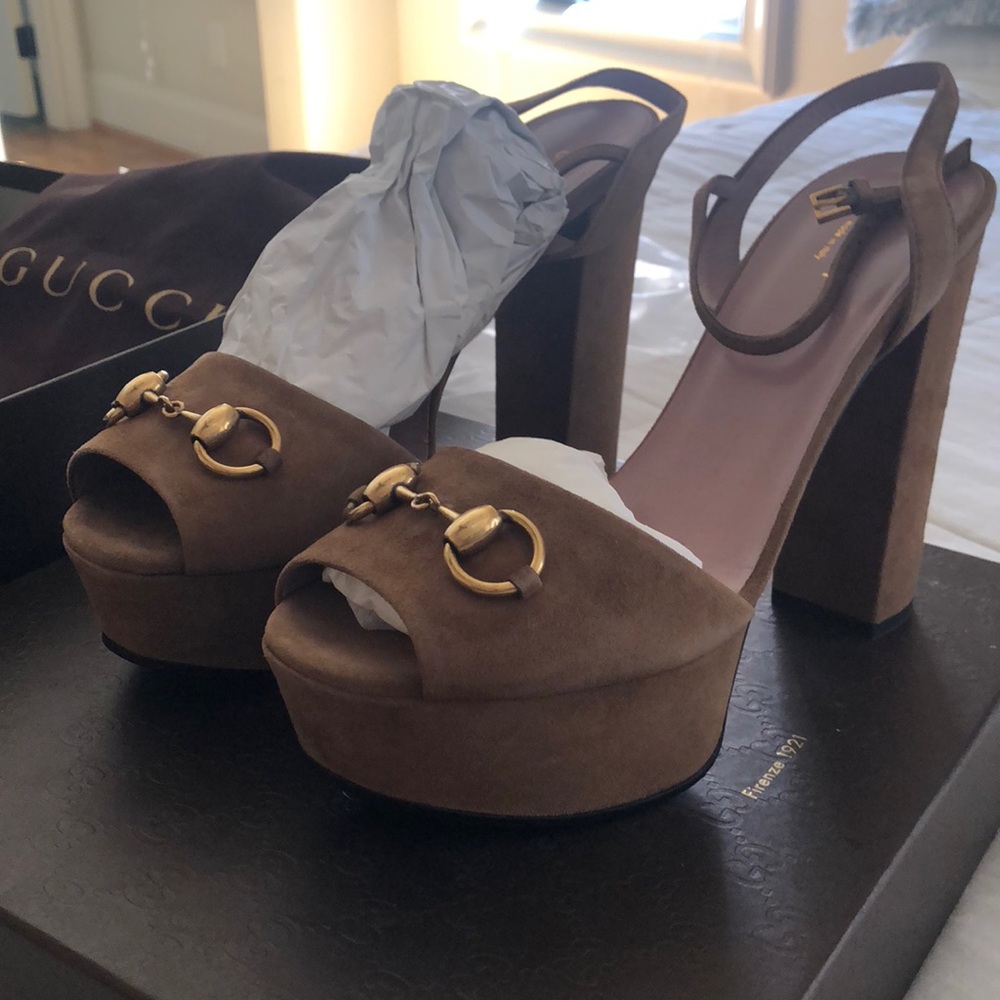 Gucci Claudie Acero Horsebit Sandal